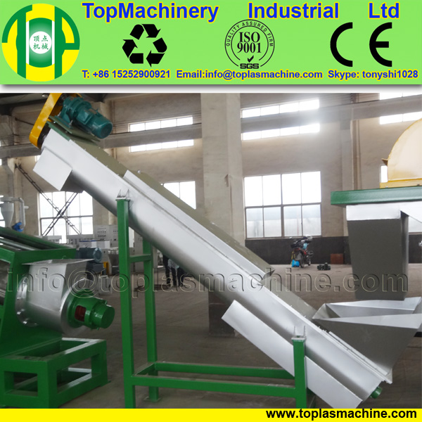 screw conveyer for PP woven bags jumbo bags recycling line.j